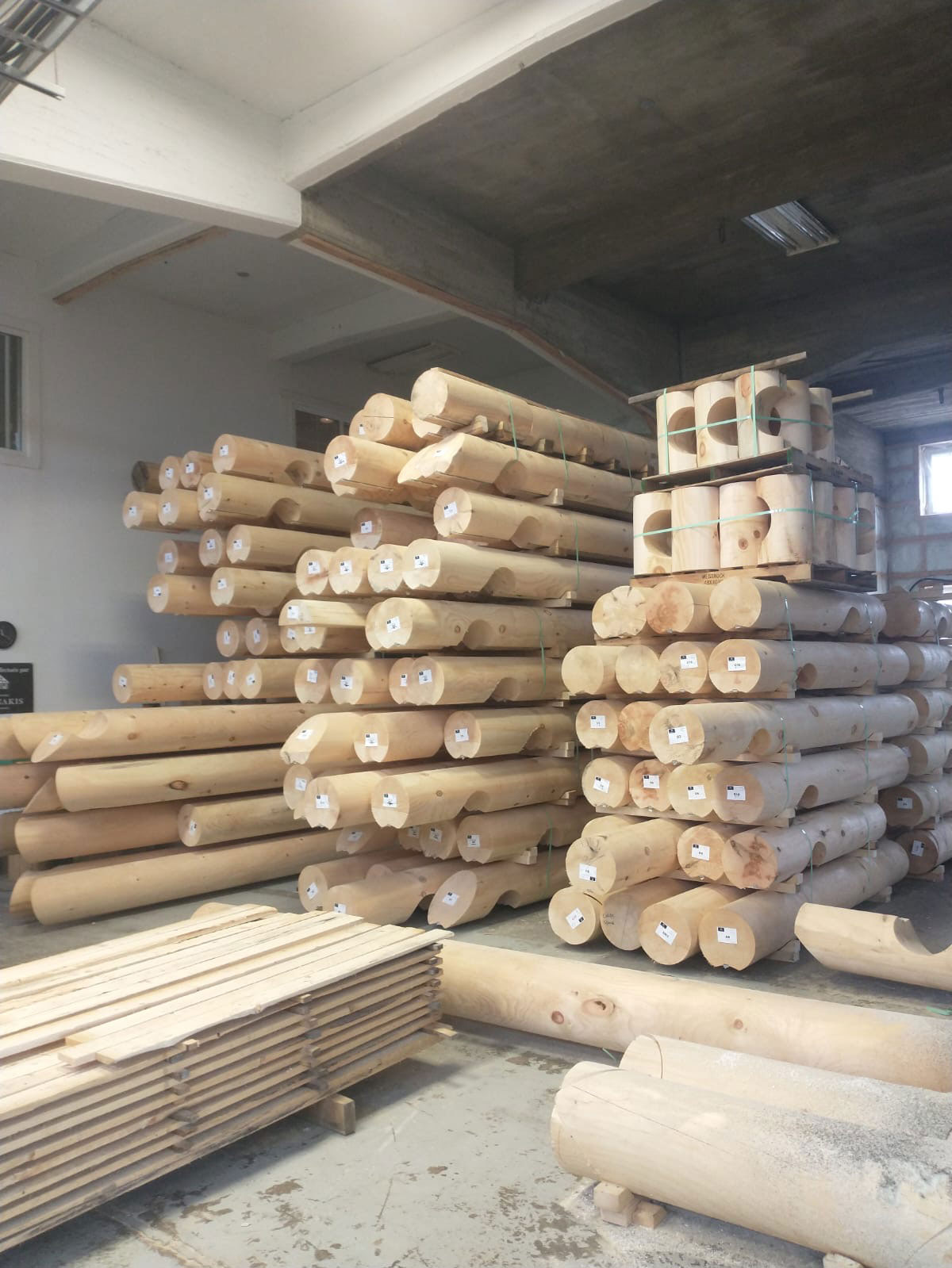 bois rond massif usine quebec